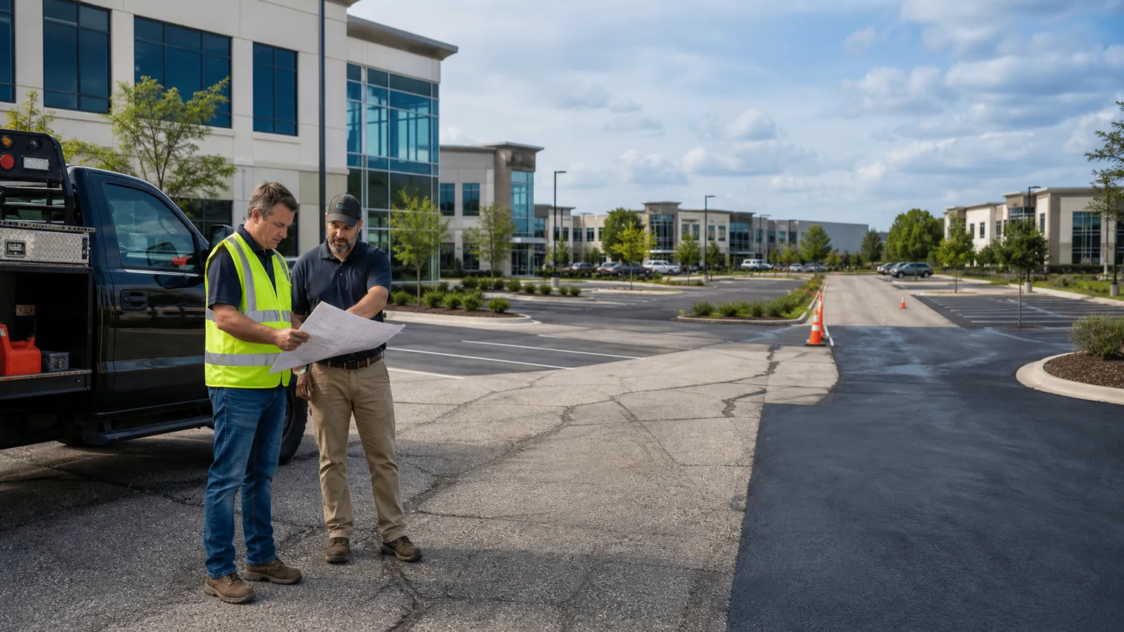 Representative commercial asphalt services imagery